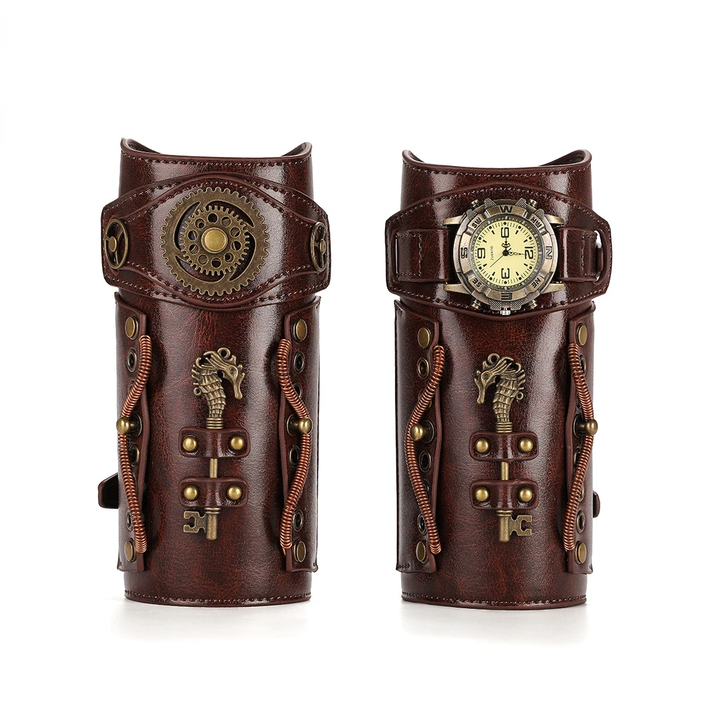 Men'S Viking Accessories - Steampunk Clock Gear Armure Brassard pour