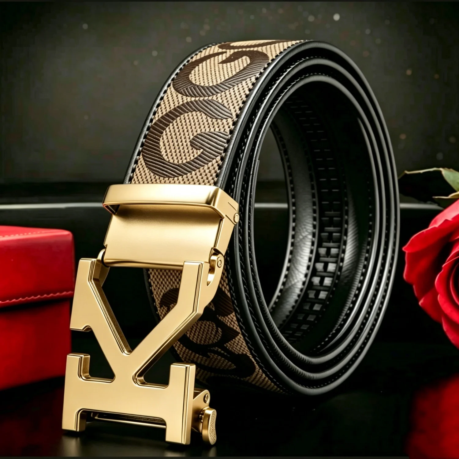 Men'S Accessories Designer - Ceinture POYYAS élégante en métal pour