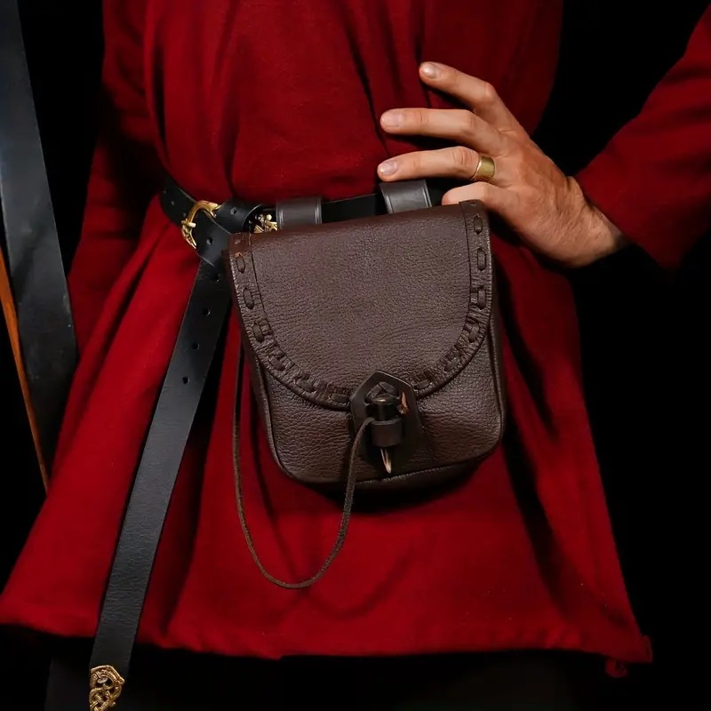 Sac de taille rétro en cuir PU - Men'S Viking Accessories avis et prix