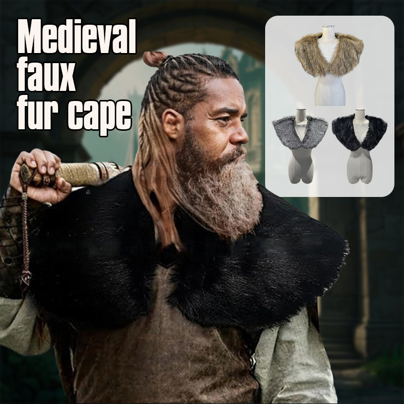 Col en fausse fourrure médiéva - Men'S Viking Accessories avis et prix